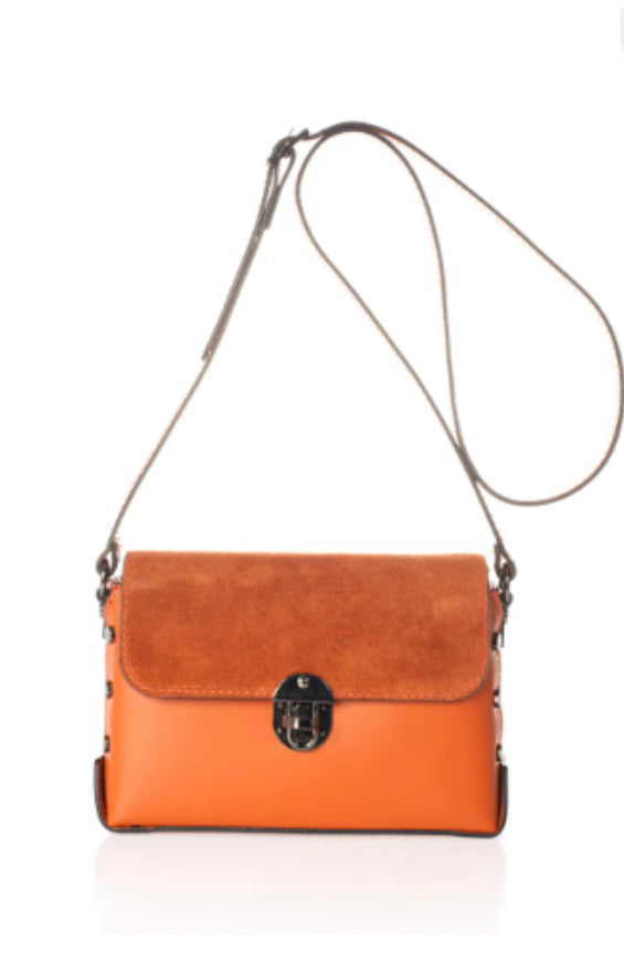 Orange leather All-Season Women's Handbag