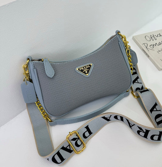 Designer inspired light blue bag with strap