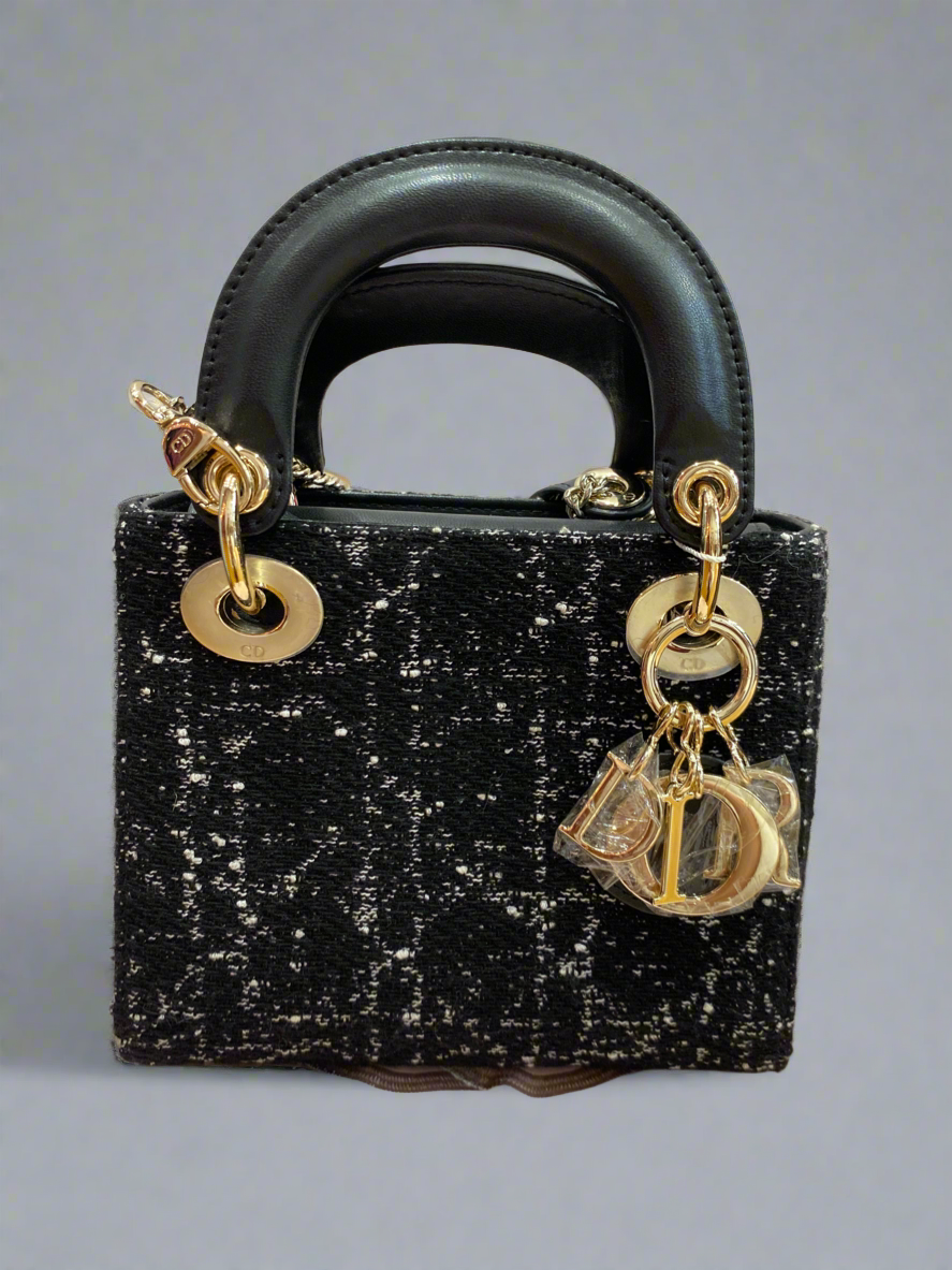 Tweed designer inspired bag