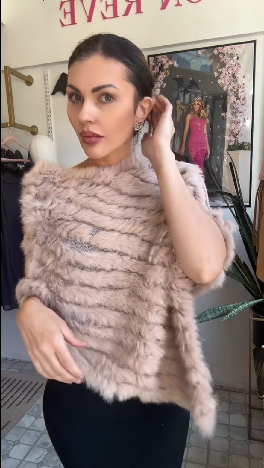 Luxury Rabbit Fur Cape
