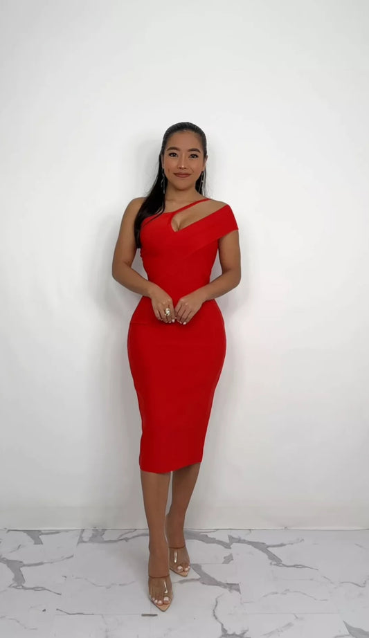 Red Muse Bandage Dress