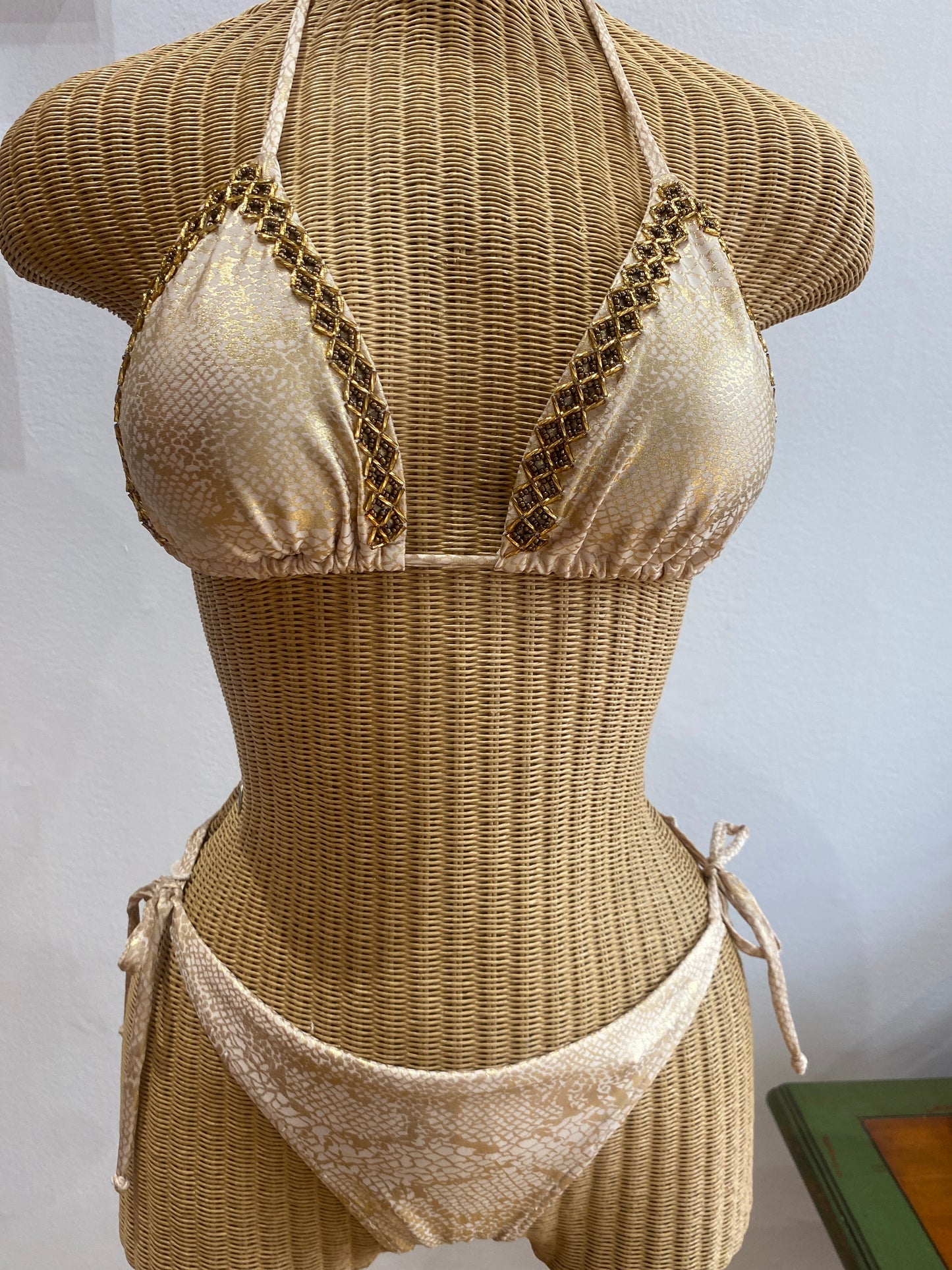 Gold snake-skin Bikini