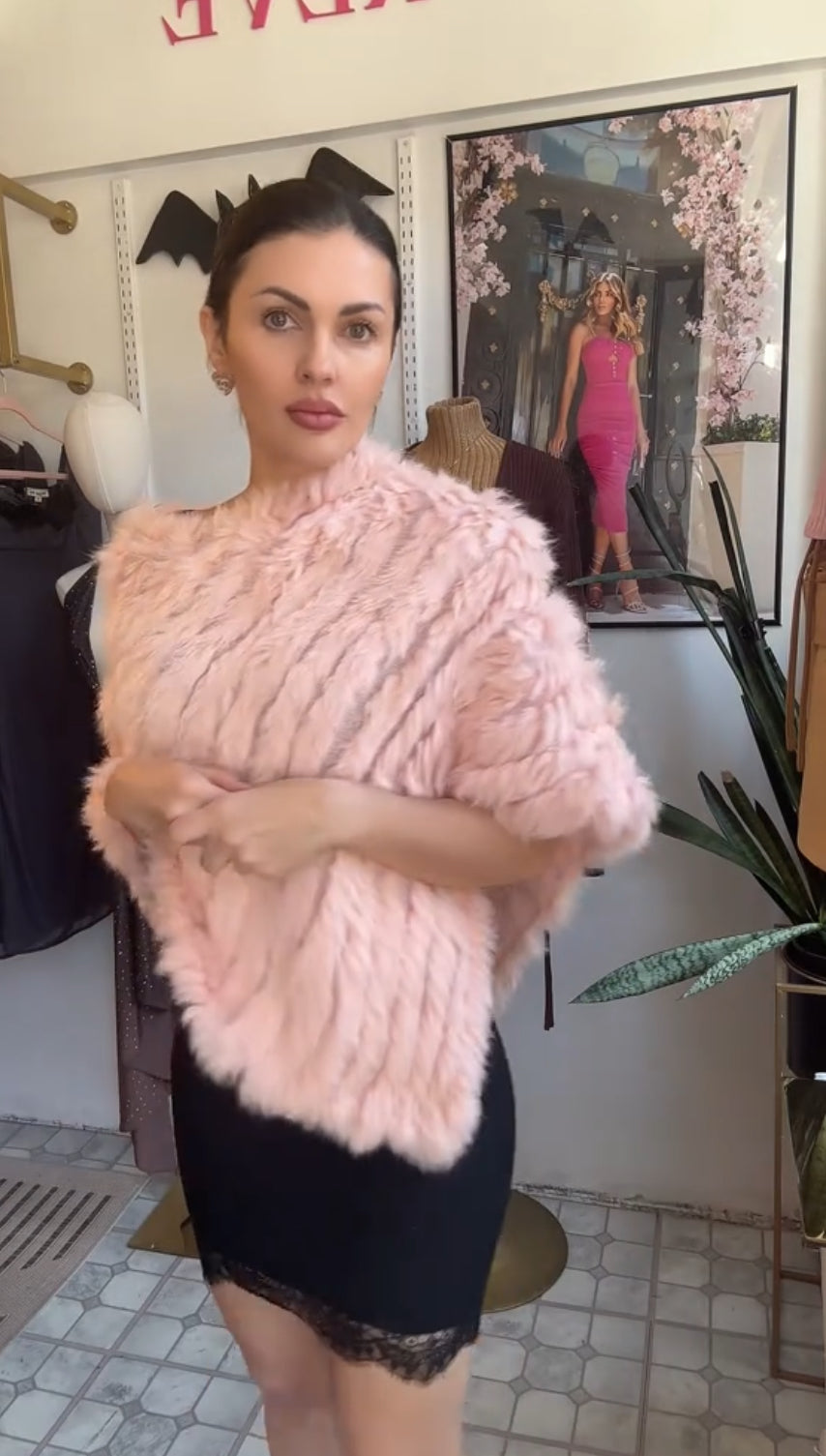 Luxury Rabbit Fur Cape