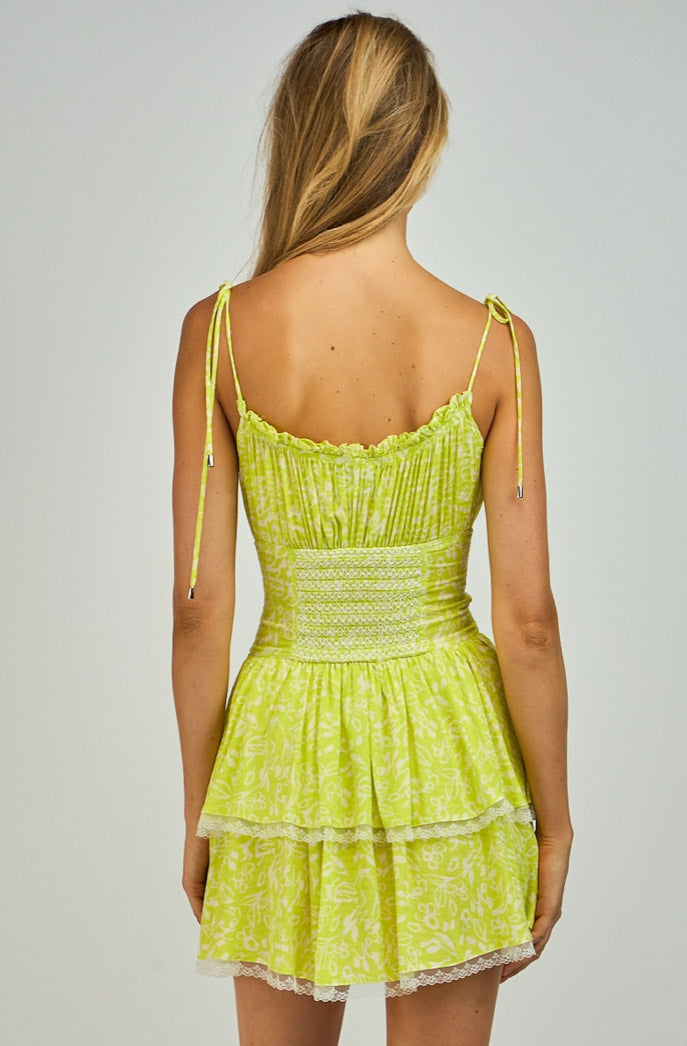 Lime Blossom Corset Dress