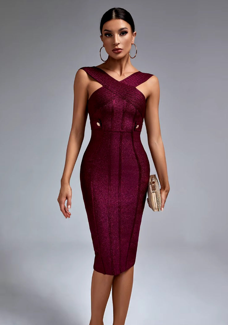 Burgundy Luxe Dress